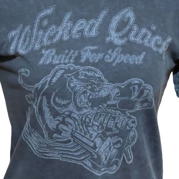 Wicked Quick Built for Speed Handcrafted Distressed Short Sleeve Tee - Picture 3 of 13